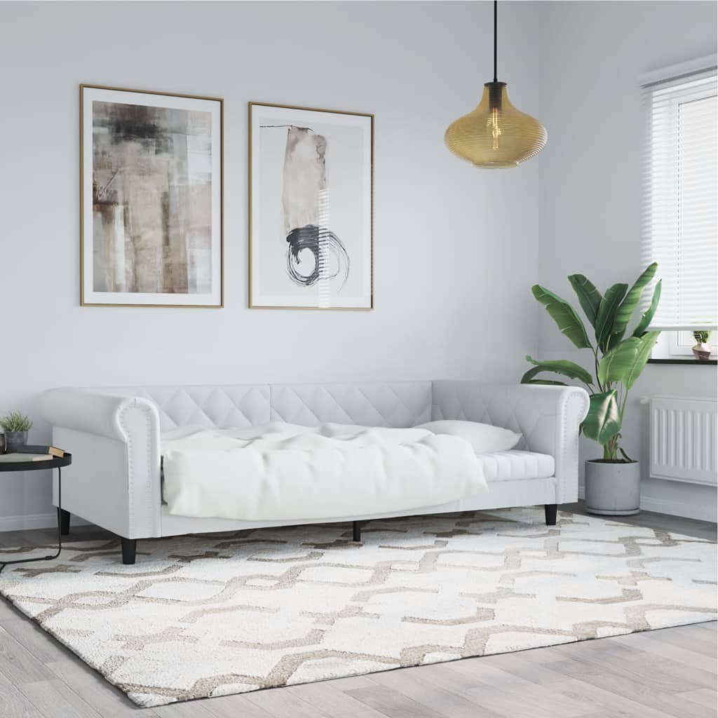 vidaXL Válenda bílá 90 x 200 cm umělá kůže