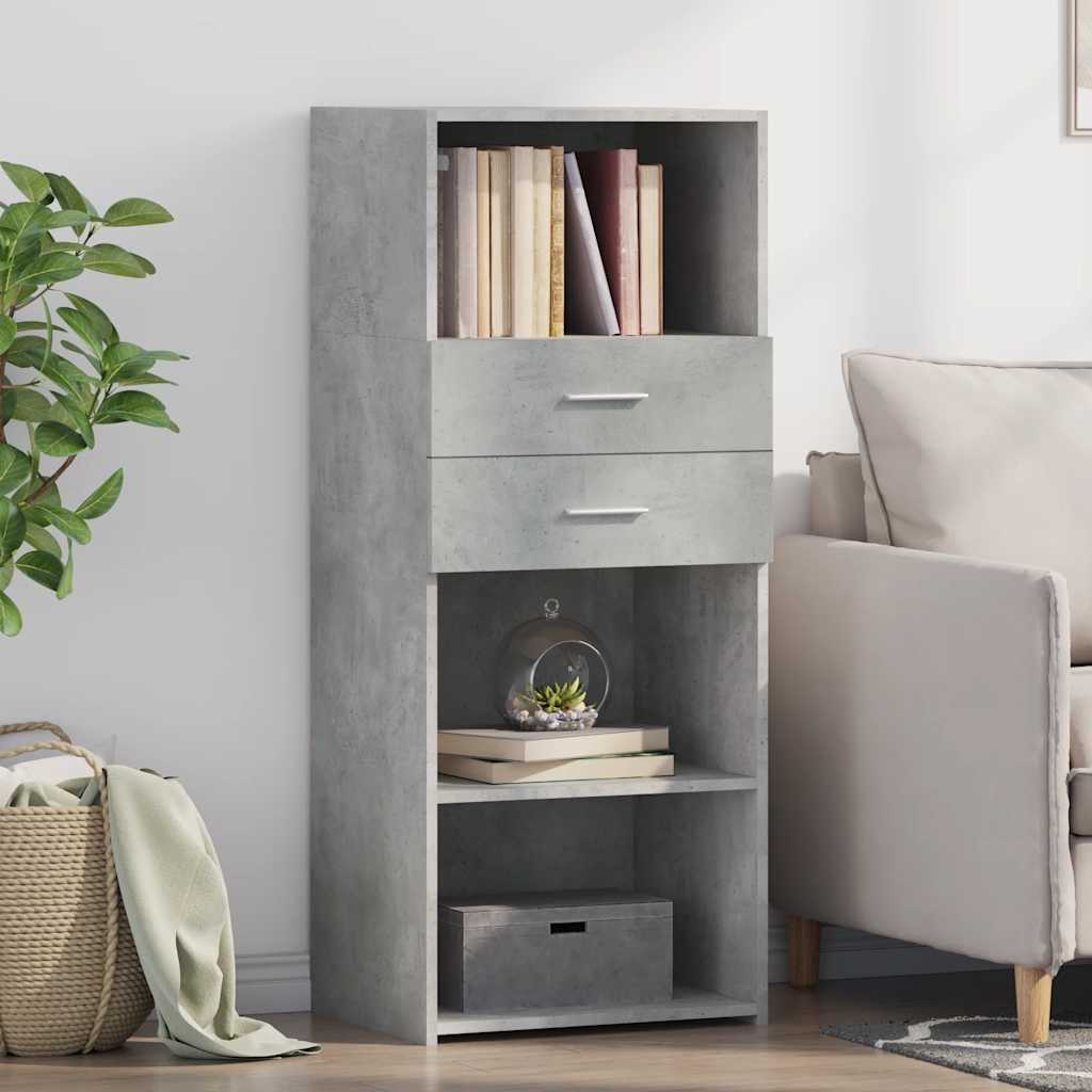 Levně vidaXL Skříň highboard betonově šedá 50 x 42,5 x 124 kompozitní dřevo