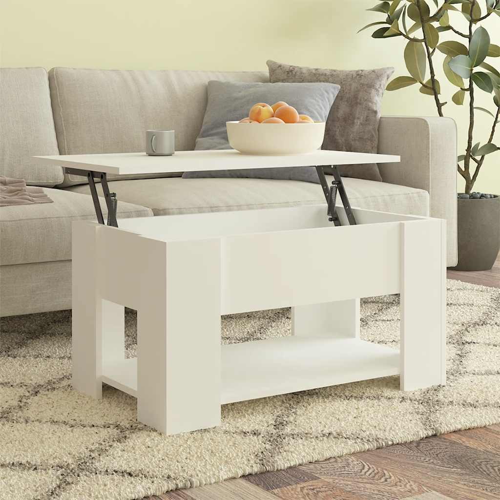 Levně vidaXL Konferenční stolek bílý 79 x 49 x 41 cm kompozitní dřevo