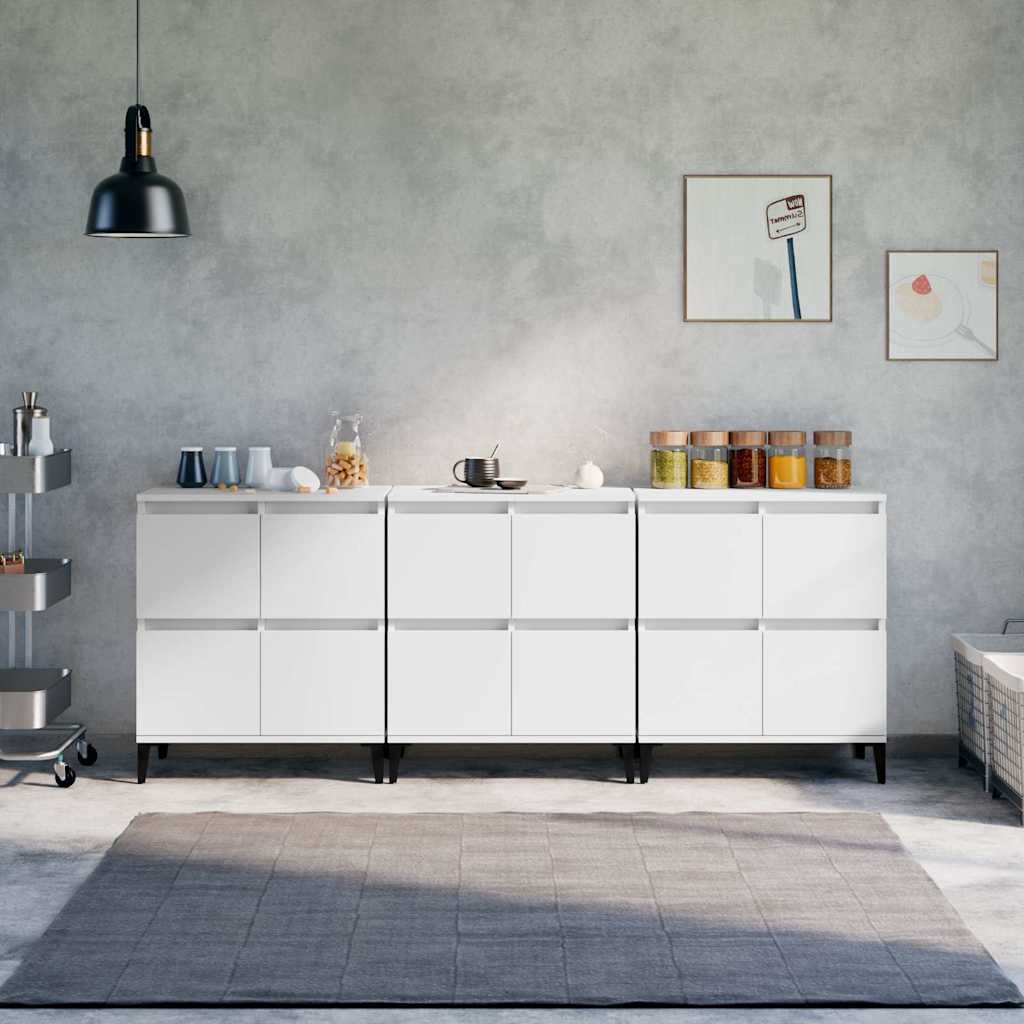 Levně vidaXL Příborníky 3 ks bílé 60 x 35 x 70 cm kompozitní dřevo