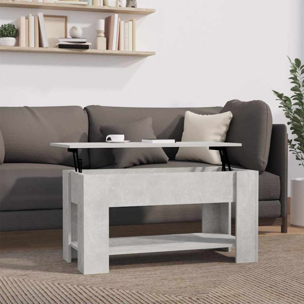 Levně vidaXL Konferenční stolek betonově šedý 101x49x52 cm kompozitní dřevo