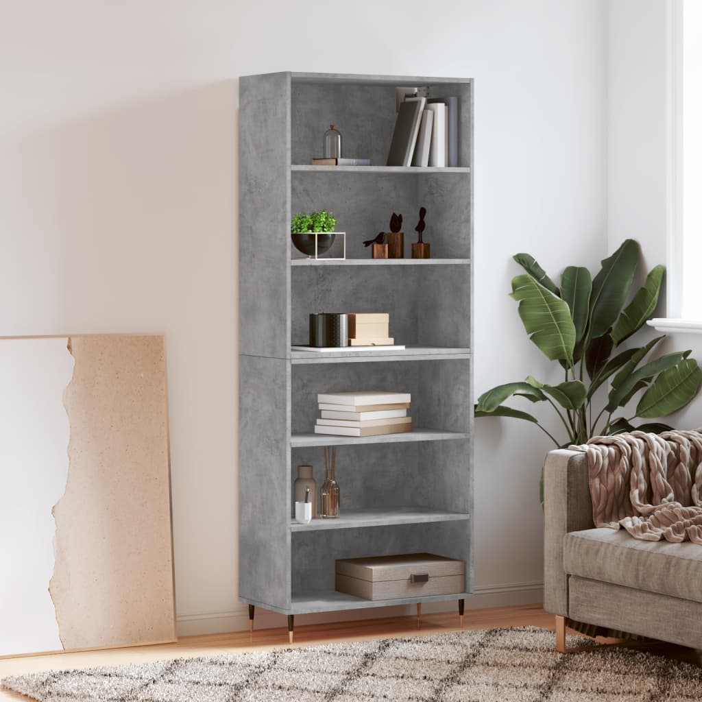 Levně vidaXL Skříň betonově šedá 69,5 x 32,5 x 180 cm kompozitní dřevo
