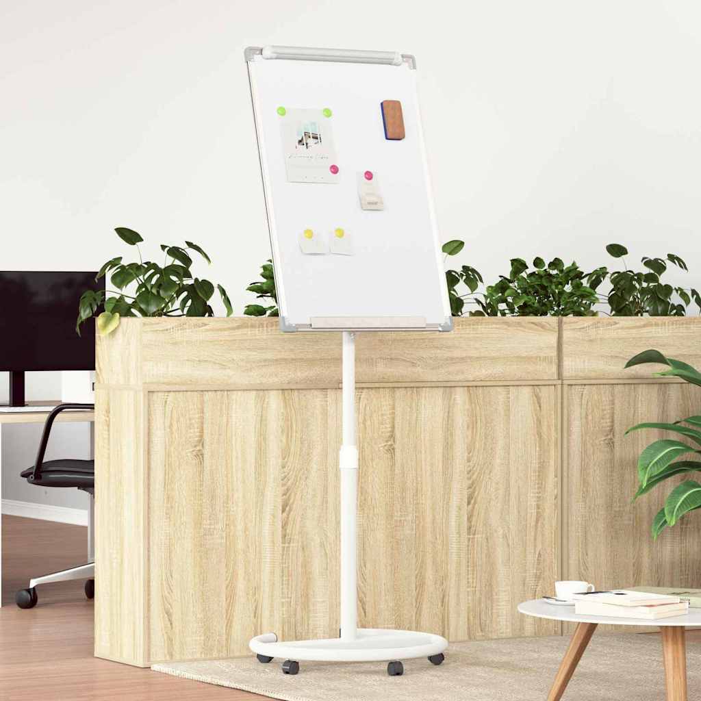vidaXL Magnetická bílá tabule Šedá a bílá 62 x 62,5 x 197 cm EPS - 11461.42019278