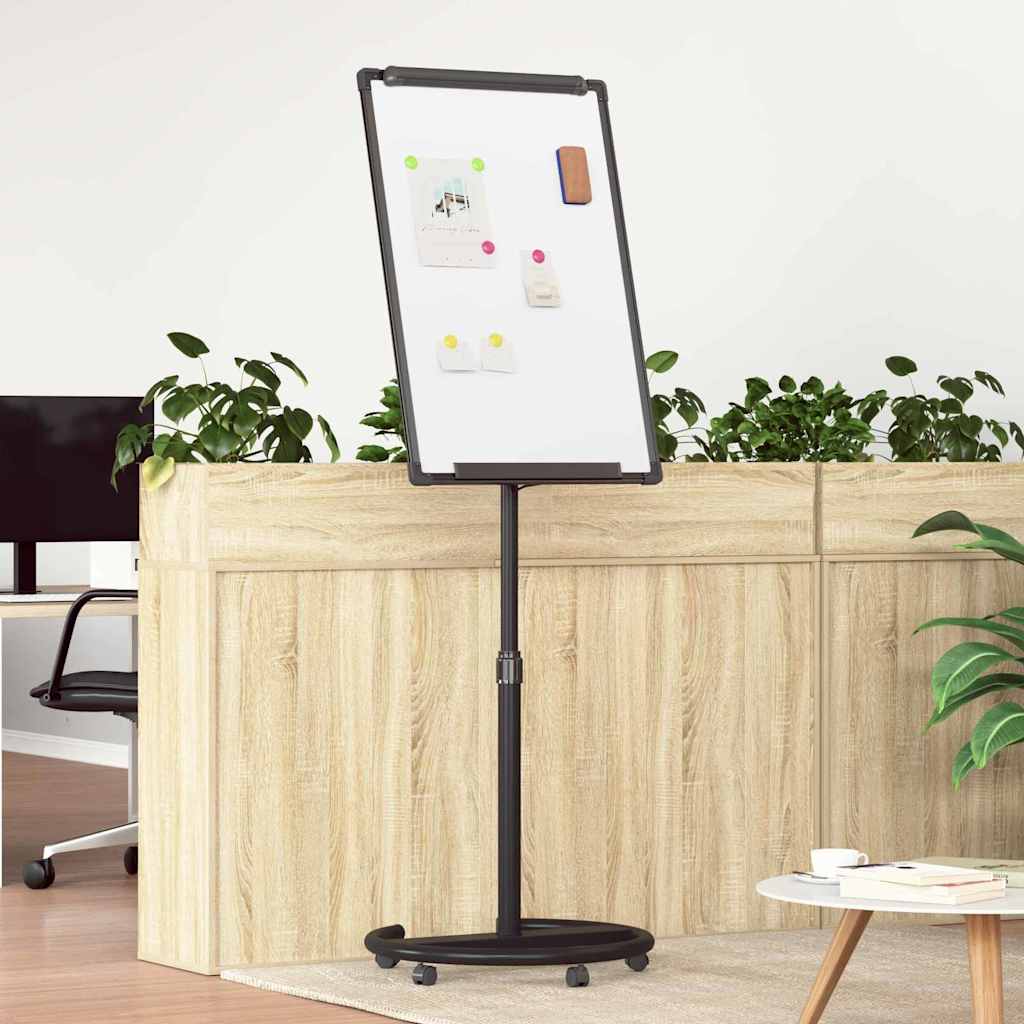 vidaXL Magnetická bílá tabule Černá a bílá 62 x 62,5 x 197 cm EPS - 11461.42019279