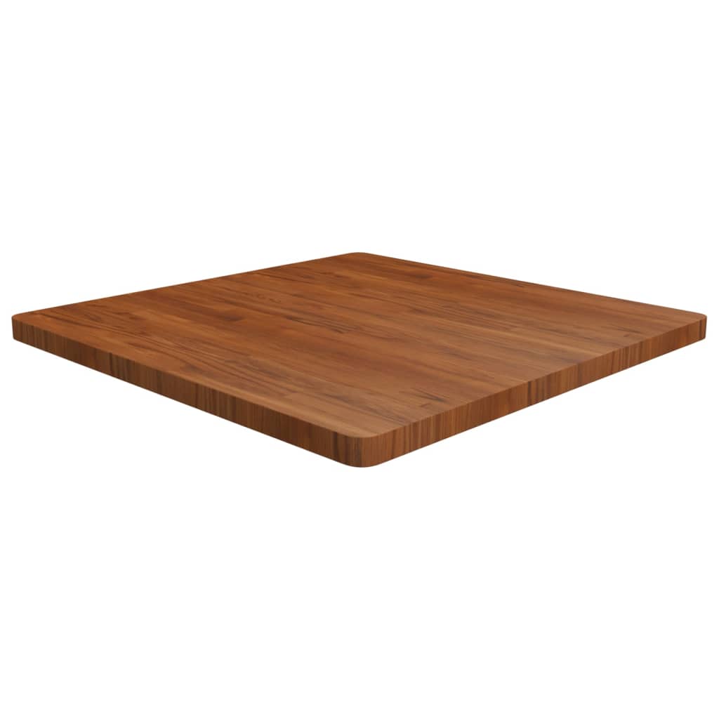 vidaXL Čtvercová stolní deska tmavě hnědá 90x90x4 cm ošetřený dub