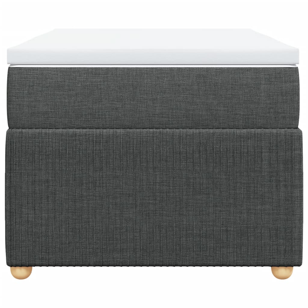 vidaXL Box spring postel s matrací tmavě šedá 100 x 200 cm textil