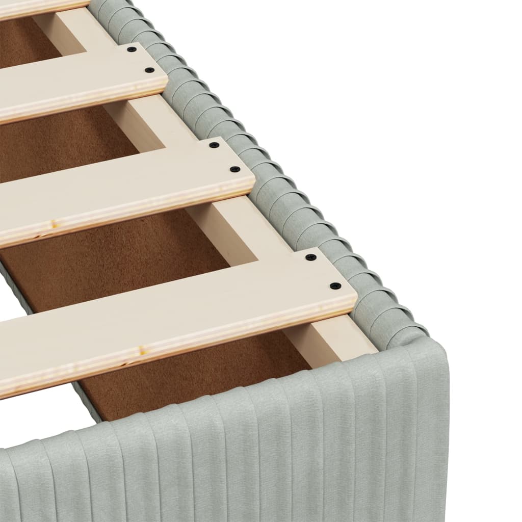 vidaXL Box spring postel s matrací světle šedá 120x190 cm samet