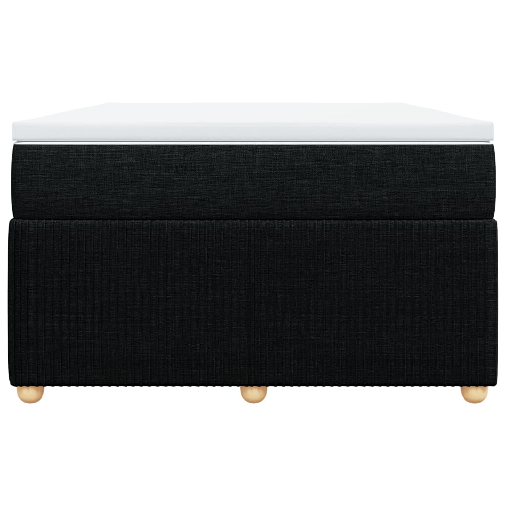 vidaXL Box spring postel s matrací černá 120x190 cm textil
