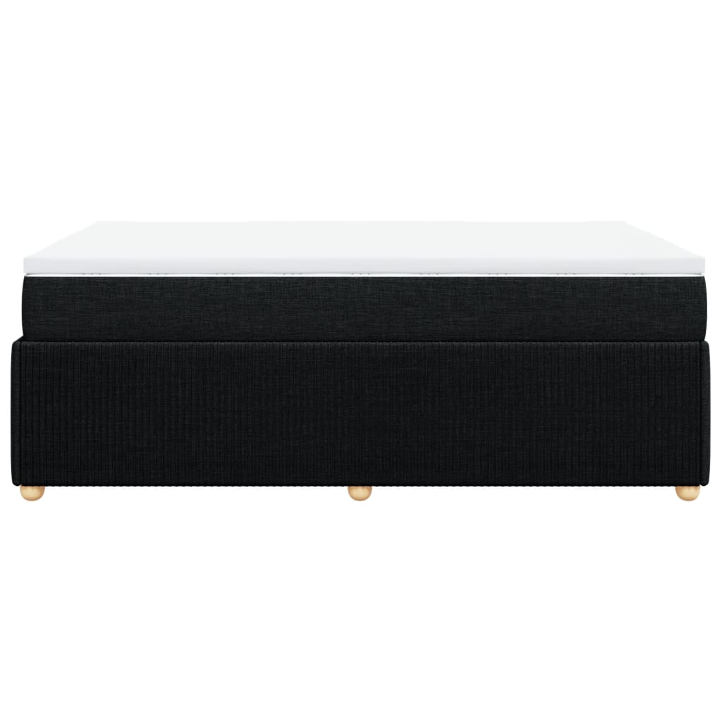 vidaXL Box spring postel s matrací černá 120x190 cm textil