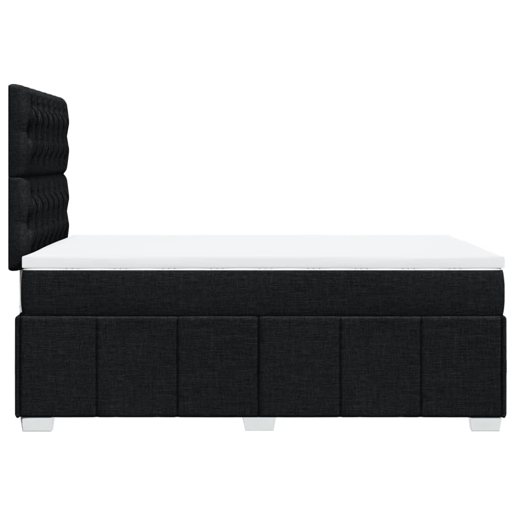vidaXL Box spring postel s matrací černá 120x190 cm textil