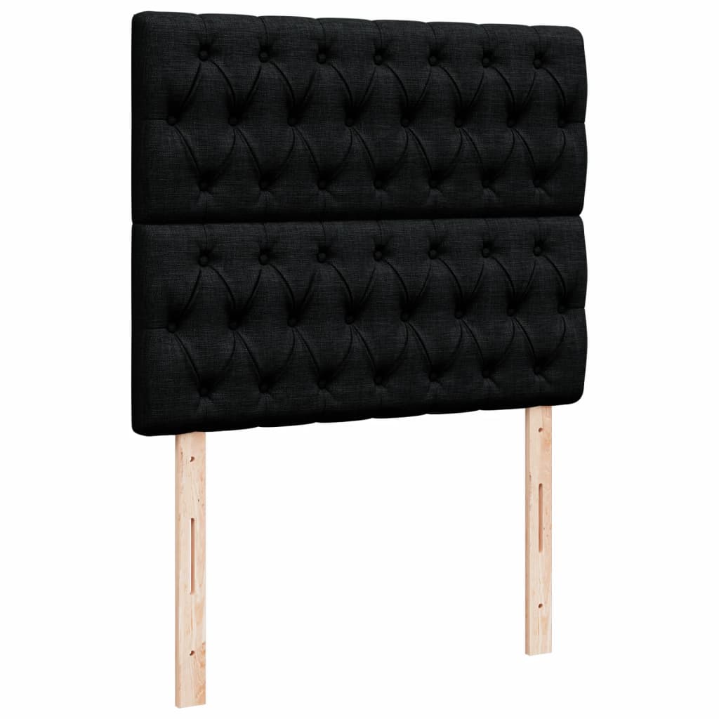 vidaXL Box spring postel s matrací černá 120x190 cm textil