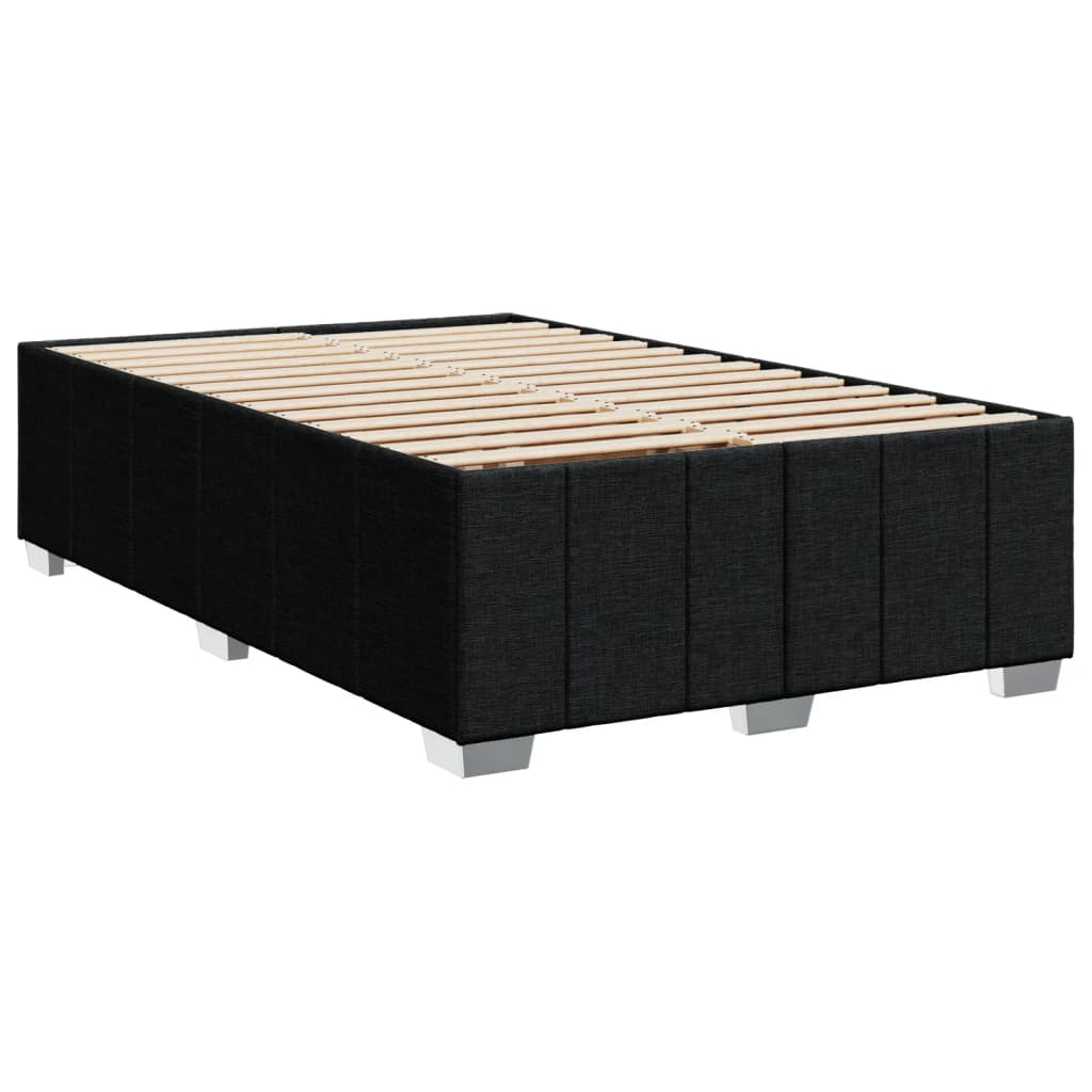 vidaXL Box spring postel s matrací černá 120x190 cm textil