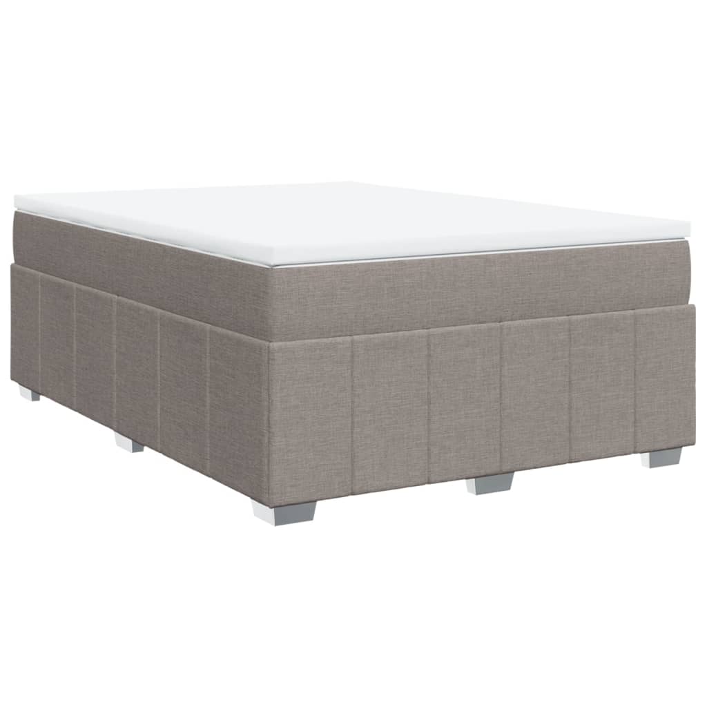 vidaXL Box spring postel s matrací taupe 160x200 cm textil
