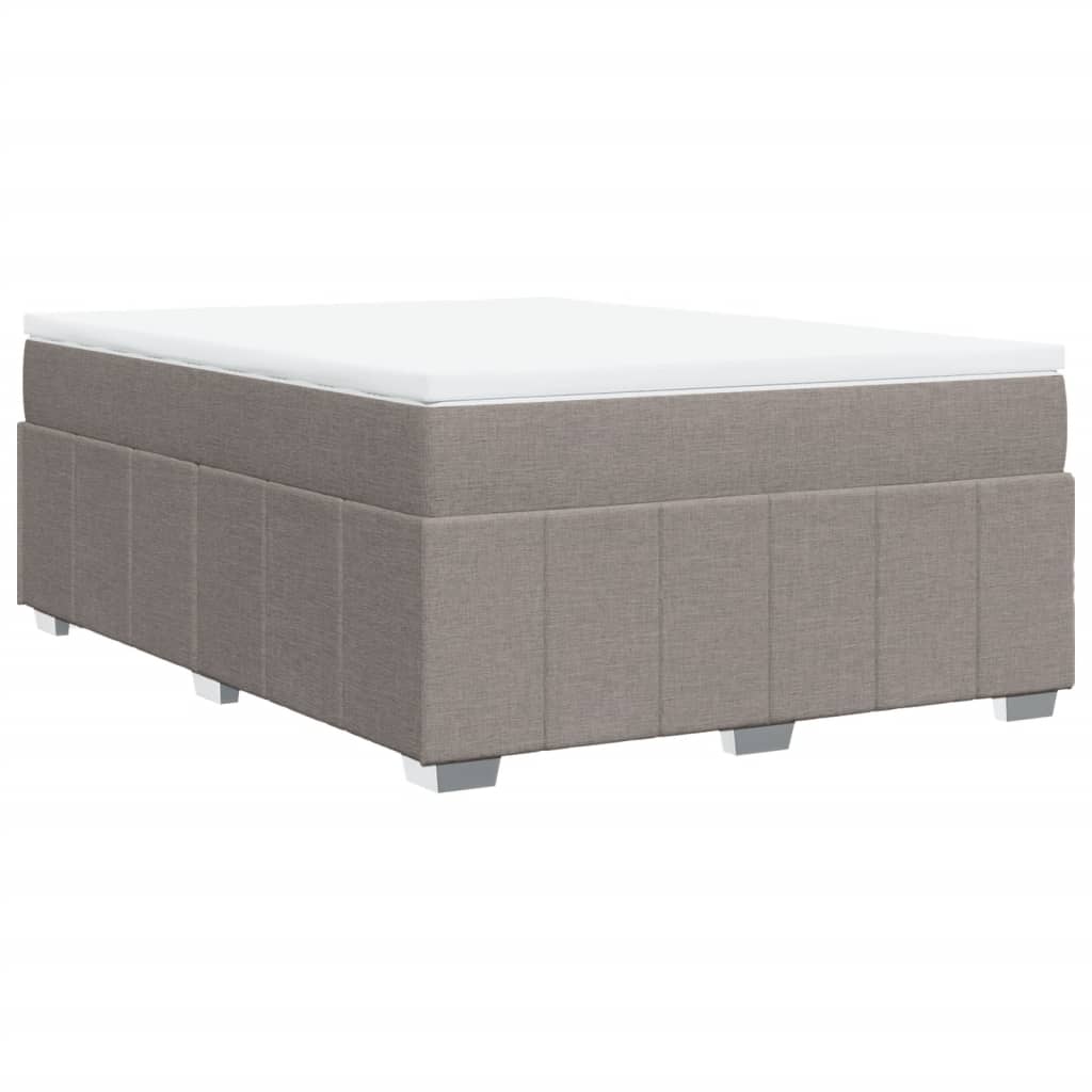 vidaXL Box spring postel s matrací taupe 160x200 cm textil