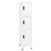 vidaXL Uzamykatelná skříň bílá 38 x 45 x 180 cm ocel
