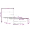 vidaXL Kovový rám postele bez matrace dub sonoma 100 x 190 cm