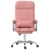 vidaXL Masážní polohovací kancelářské křeslo růžové umělá kůže