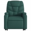 vidaXL Elektrické zvedací masážní polohovací křeslo zelené textil