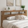 vidaXL Čelo postele LED dub artisan 220x18,5x103,5 cm kompozitní dřevo