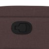 vidaXL Polohovací křeslo tmavě hnědé textil