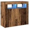 vidaXL Příborník s LED old wood 80 x 35 x 75 cm kompozitní dřevo