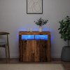 vidaXL Příborník s LED old wood 80 x 35 x 75 cm kompozitní dřevo