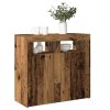 vidaXL Příborník s LED old wood 80 x 35 x 75 cm kompozitní dřevo