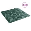 vidaXL Nástěnné panely 48 ks zelené 50 x 50 cm XPS 12 m² ametyst