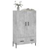 vidaXL Skříň highboard betonově šedá 69,5x31x115 cm kompozitní dřevo
