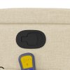 vidaXL Zvedací masážní polohovací křeslo krémové textil