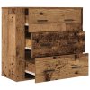 vidaXL Příborník old wood 80x33x70 cm kompozitní dřevo