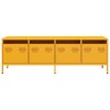 vidaXL TV skříňka hořčicově žlutá 135 x 39 x 43,5 cm ocel