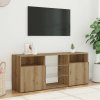 vidaXL TV stolek s LED dub artisan 120 x 30 x 50 cm kompozitní dřevo