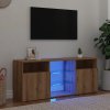 vidaXL TV stolek s LED dub artisan 120 x 30 x 50 cm kompozitní dřevo