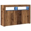 vidaXL Příborník s LED old wood 115,5 x 30 x 75 cm kompozitní dřevo