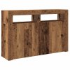 vidaXL Příborník s LED old wood 115,5 x 30 x 75 cm kompozitní dřevo