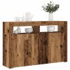 vidaXL Příborník s LED old wood 115,5 x 30 x 75 cm kompozitní dřevo