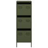 vidaXL Skříň olivově zelená 39 x 35 x 103,5 cm ocel