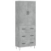 vidaXL Skříň highboard betonově šedá 69,5x34x180 cm kompozitní dřevo