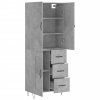 vidaXL Skříň highboard betonově šedá 69,5x34x180 cm kompozitní dřevo