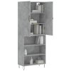 vidaXL Skříň highboard betonově šedá 69,5x34x180 cm kompozitní dřevo