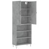 vidaXL Skříň highboard betonově šedá 69,5x34x180 cm kompozitní dřevo