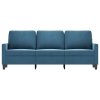 vidaXL 3místná pohovka modrá 180 cm samet