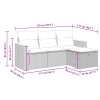 vidaXL 4dílná zahradní sedací souprava s poduškami béžová polyratan