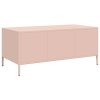 vidaXL Konferenční stolek růžový 101,5 x 50 x 43,5 cm ocel
