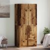 vidaXL Šatní skříň old wood 80 x 52 x 180 cm kompozitní dřevo