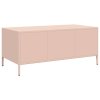 vidaXL Konferenční stolek růžový 101,5 x 50 x 43,5 cm ocel