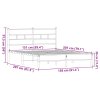 vidaXL Rám postele bez matrace hnědý dub 150 x 200 cm kompozitní dřevo