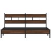 vidaXL Kovový rám postele bez matrace hnědý dub 183 x 213 cm