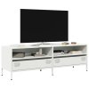 vidaXL TV skříňka bílá 135 x 39 x 43,5 cm ocel válcovaná za studena